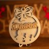 3D Коледна играчка с име и панделка