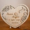 Сърце от дърво, подходящо за годишнина, сватба, Свети Валентин, и др.